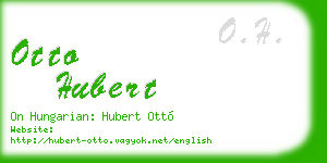 otto hubert business card